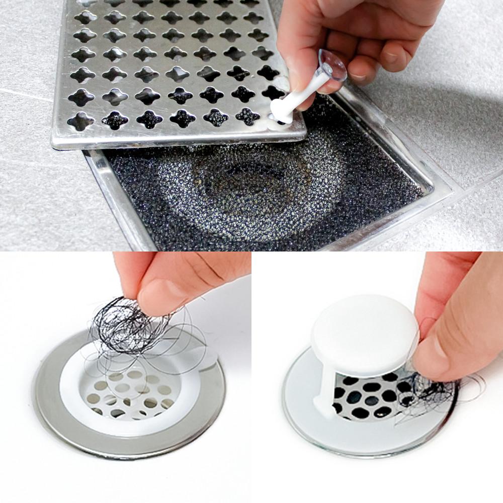 매직캡 욕실 욕조 세면대 배수구 머리카락 필터 욕조 거름망 12p