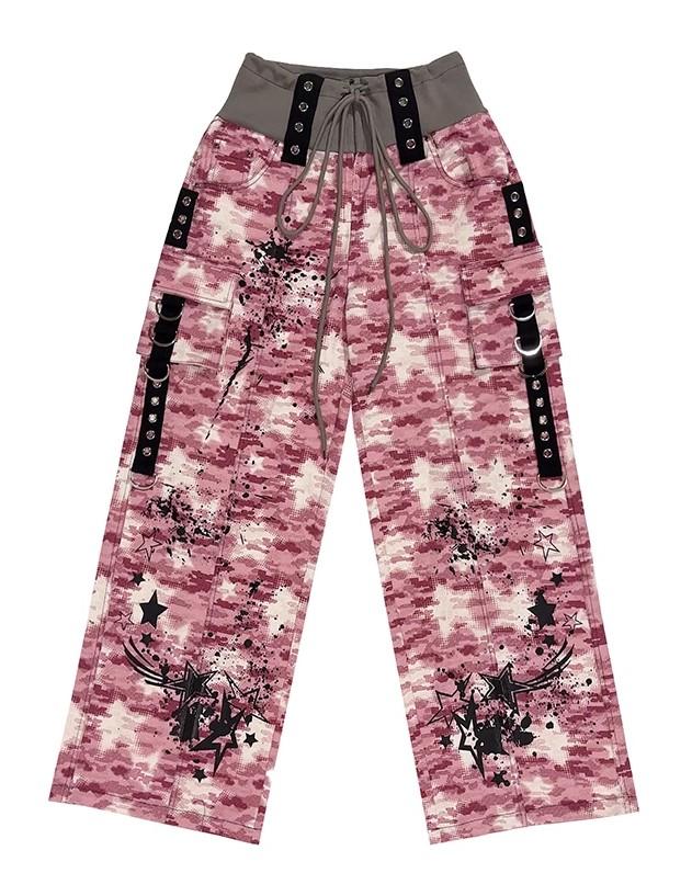 Camouflage Spray Print Pants [2color]
