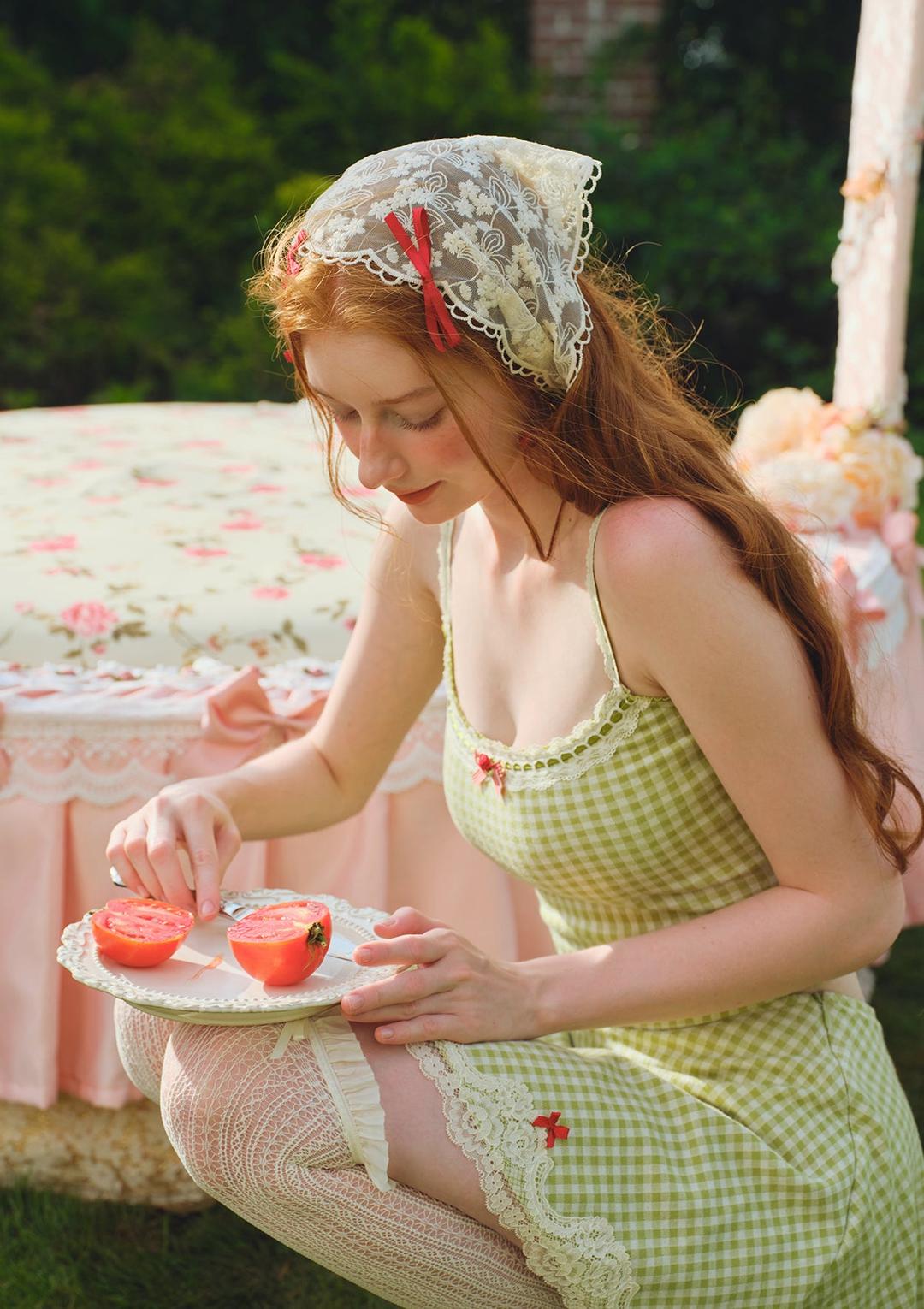 Matcha Cranberry Skirt - XS