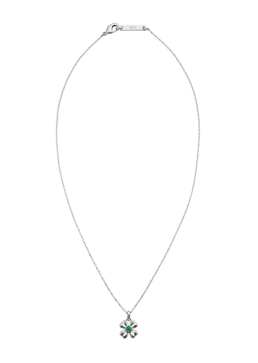 Green Onyx Clover Pendant