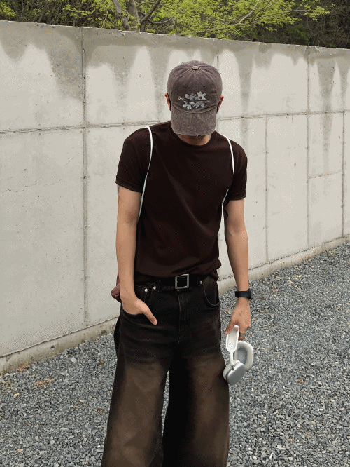 [1+1 제품 !] 자가드 머슬핏 반팔티 *주문 폭주 !🔥