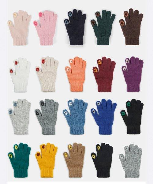 미민 투홀 핑거홀 터치장갑 30colors
