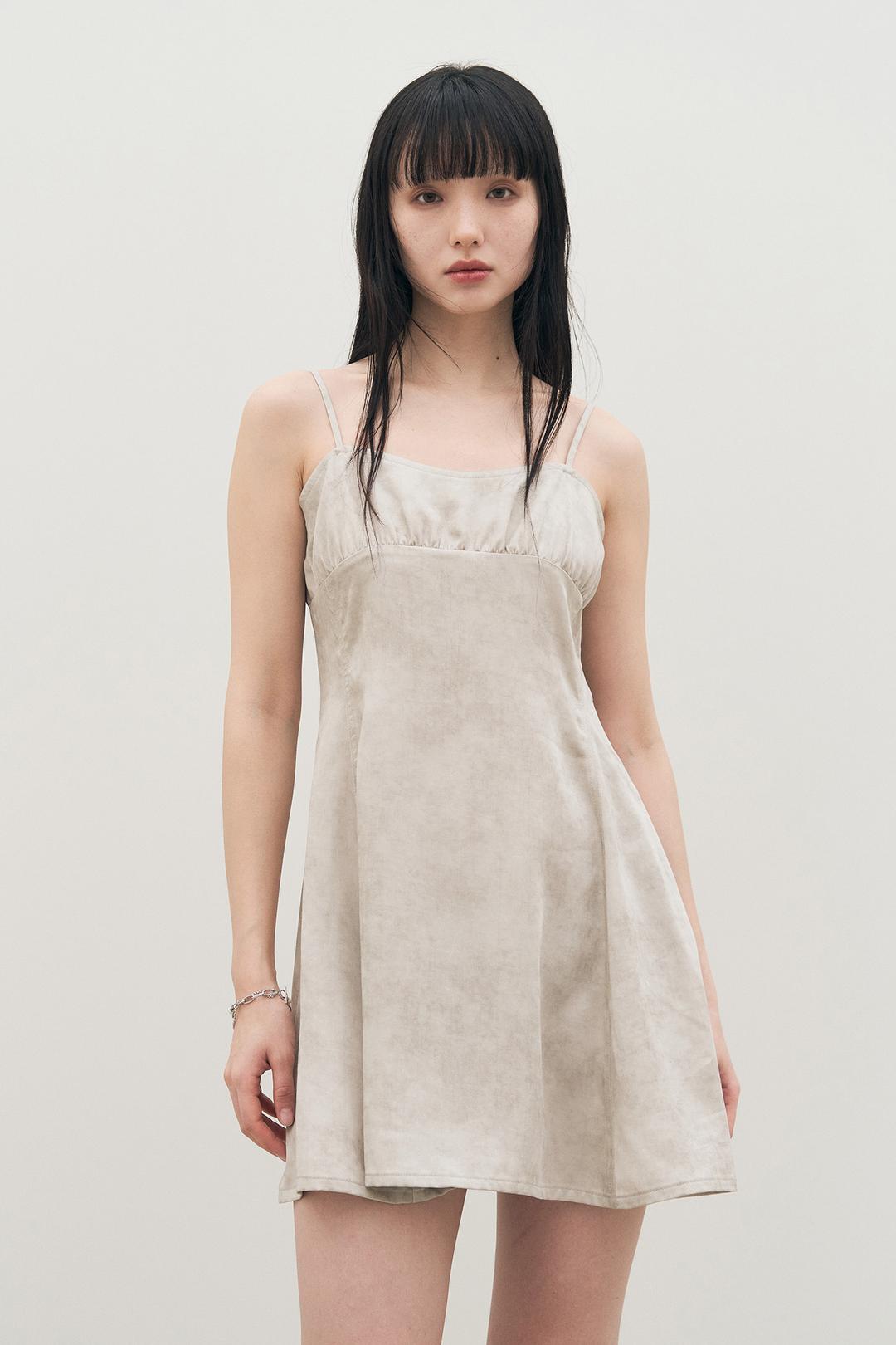 VINTAGE DYING MINI ONEPIECE / BEIGE