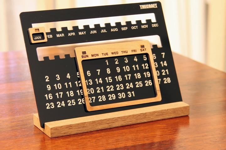 더크라프트 감성 만년달력[블랙에디션] 아크릴달력 탁상달력 캘린더 인테리어소품