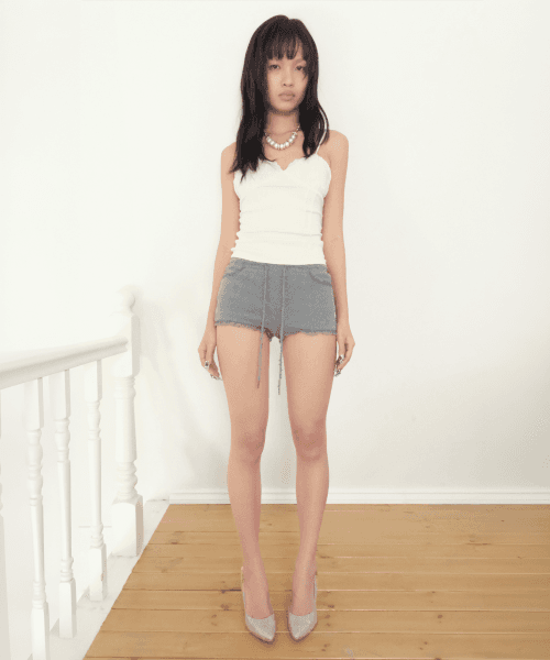 푸딩 레이스 쇼츠 *멜란지 그레이