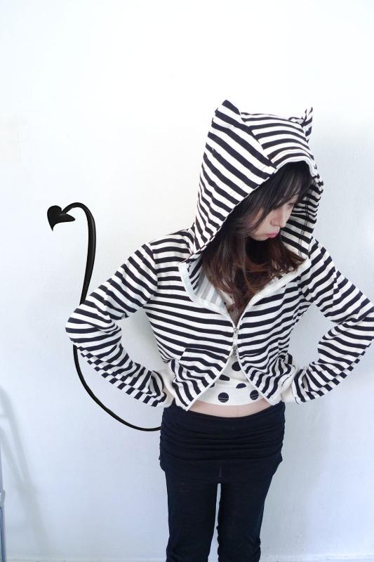 cats hood zip-up (2color)