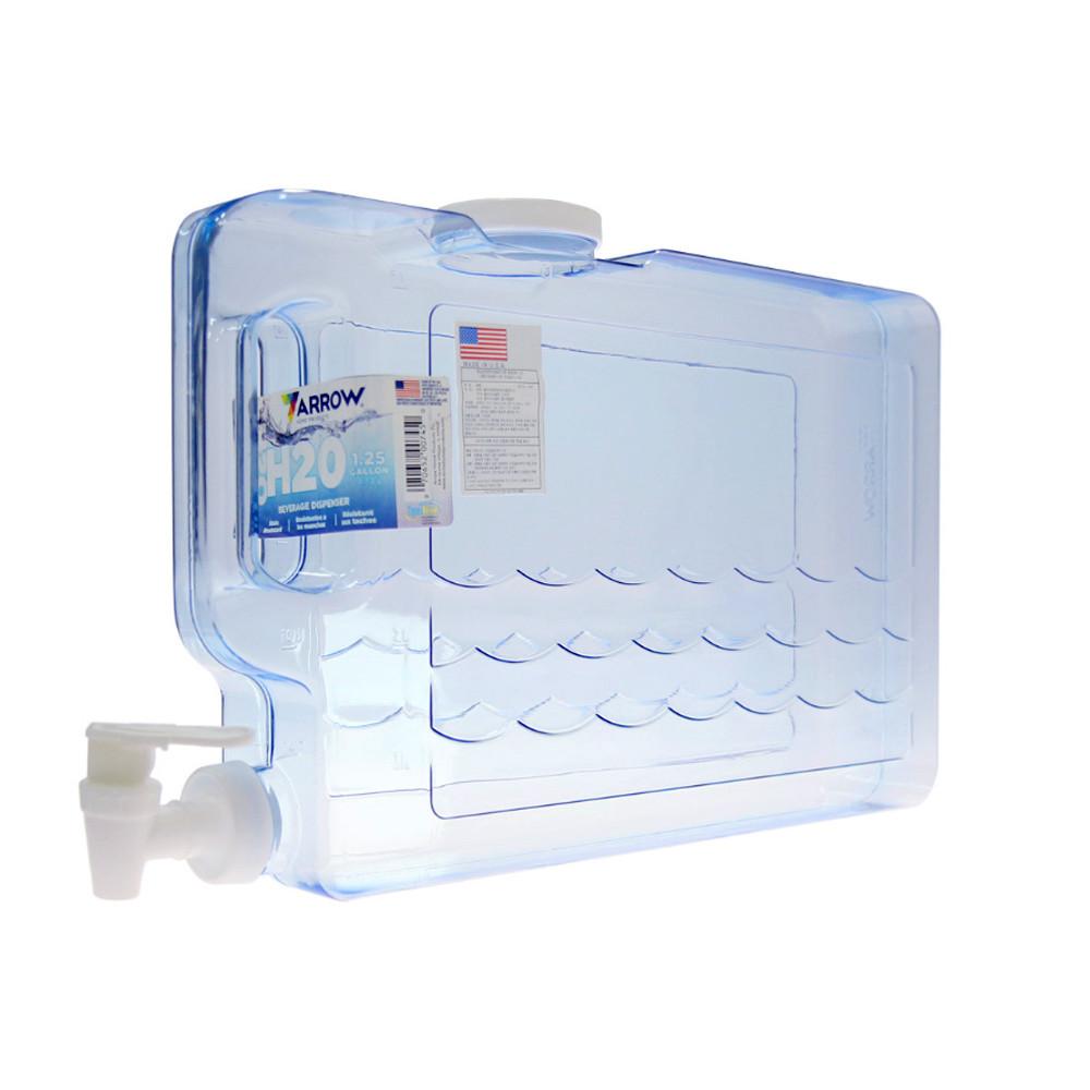 4.73L 에로우 슬림 사각 대형물통 생수통 정수통 말통 수도꼭지 달린 캠핑 약수터 물통