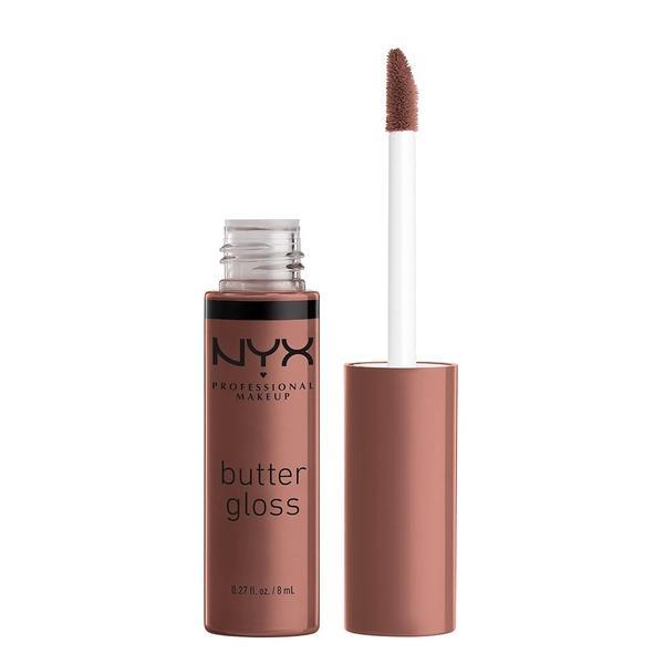 NYX PROFESSIONAL MAKEUP 버터 글로스 브라운 슈가, 논스틱 립글로스 - 버터스카치 (뉴트럴 라이트 브라운)