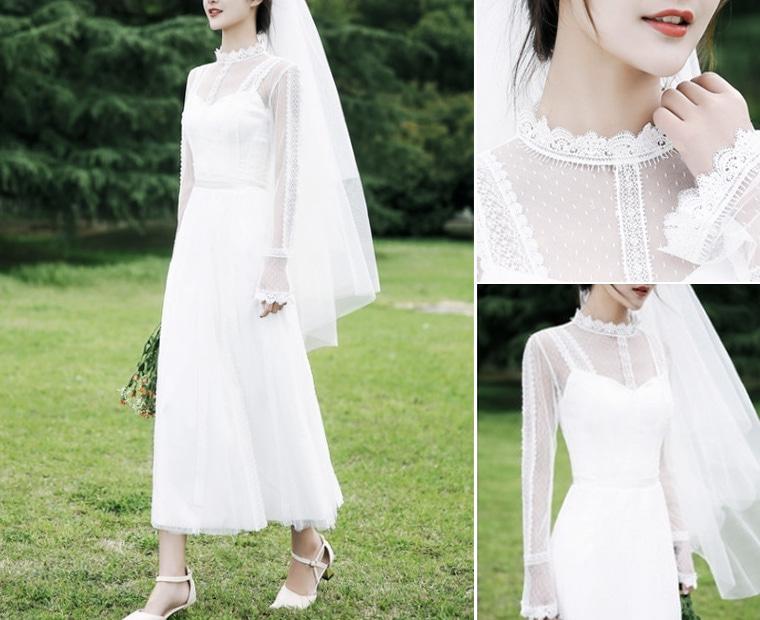 SWD219W 밀크화이트  에이라인 셀프웨딩드레스  야외 결혼식 스넵촬영룩 돌잔치 맘원피스 맞춤 제작가능