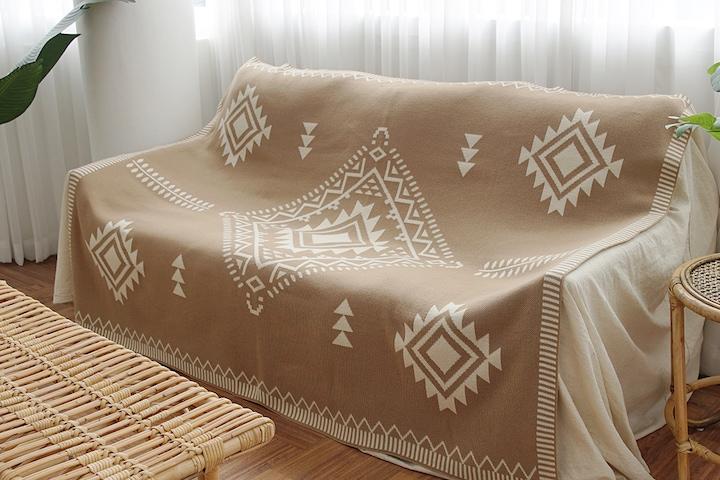 에스닉L 니트 블랭킷 2colors