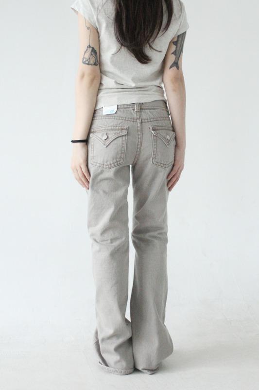 히피디피 back pocket low jeans (beige)
