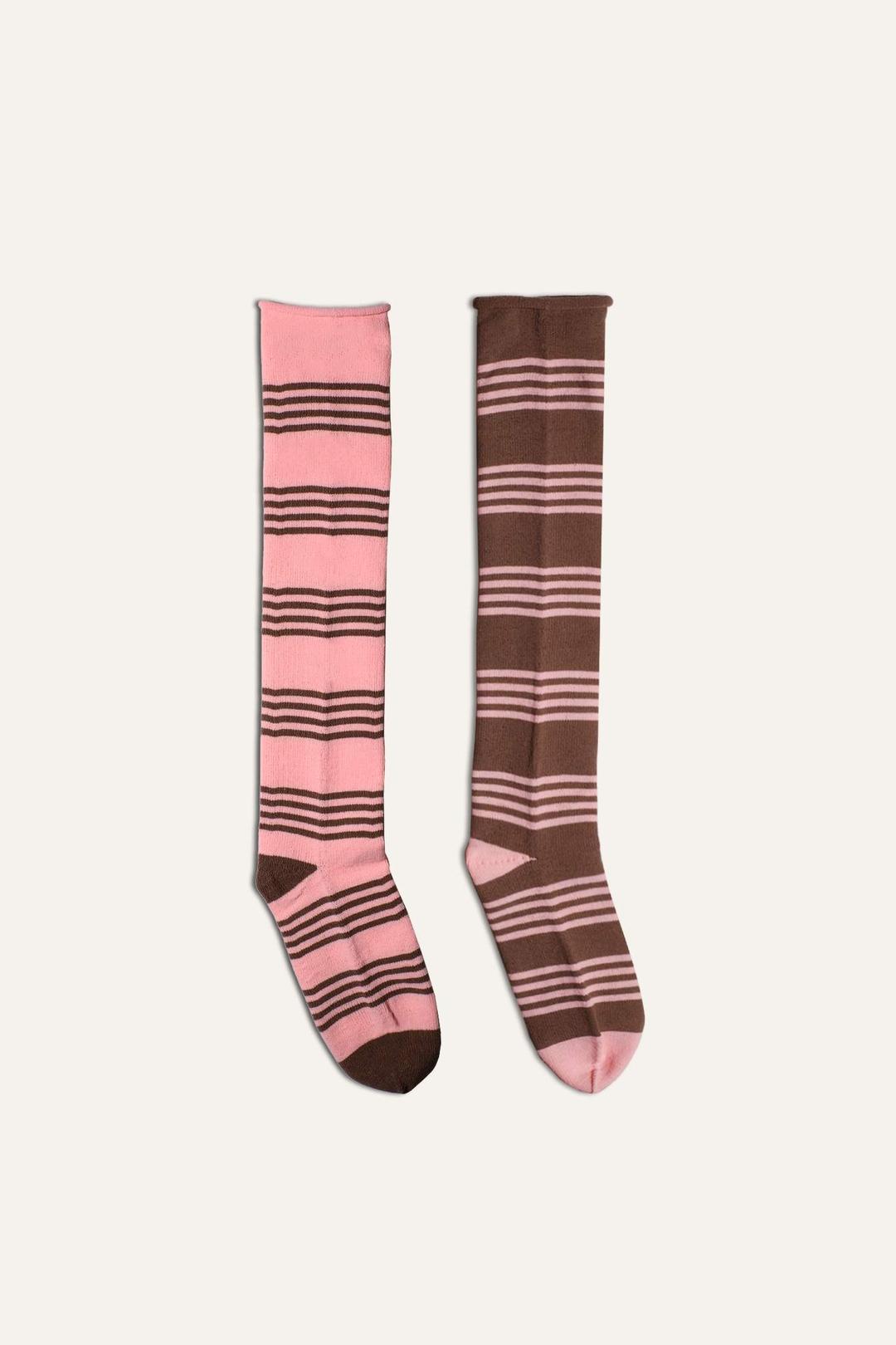 Ilana Blumberg X Good Squish Bestie Socks: Pink/Brown