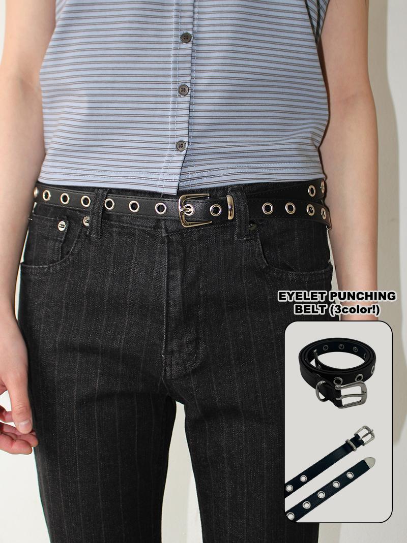 아케 EYELET PUNCHING BELT (3color!)