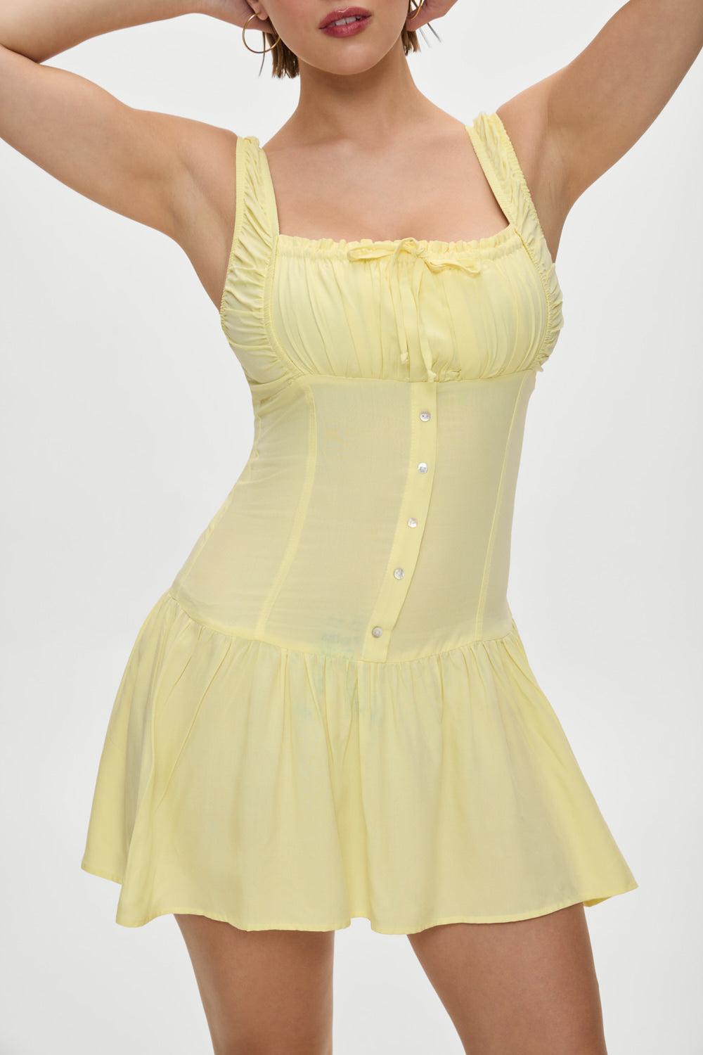 Christa Mini Dress - Sunflower - Sunflower / XXS
