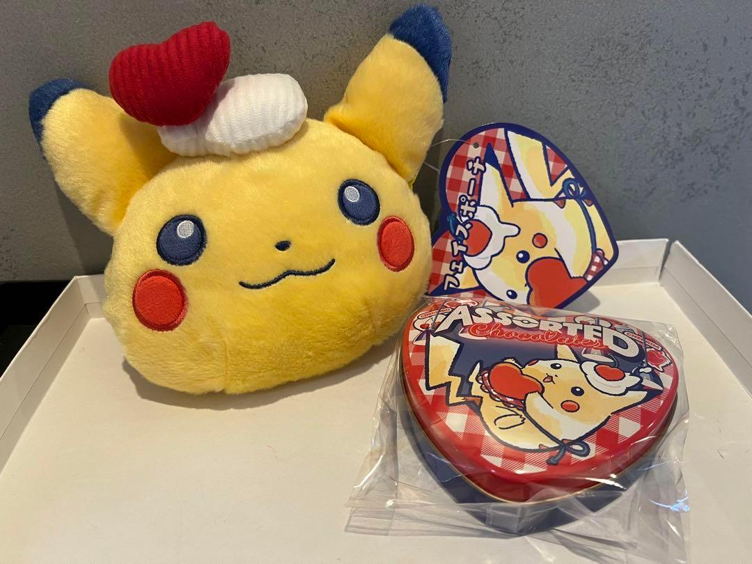ピカチュウ　フェイスポーチ　モロゾフ　アソートチョコ　バレンタイン　ポケモン