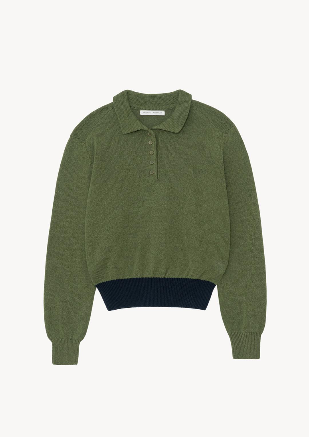 Thierry Collar Knit in Khaki