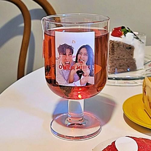 [사진인쇄/레터링] 너와 나의 모먼트 둥근고블렛잔 345ml