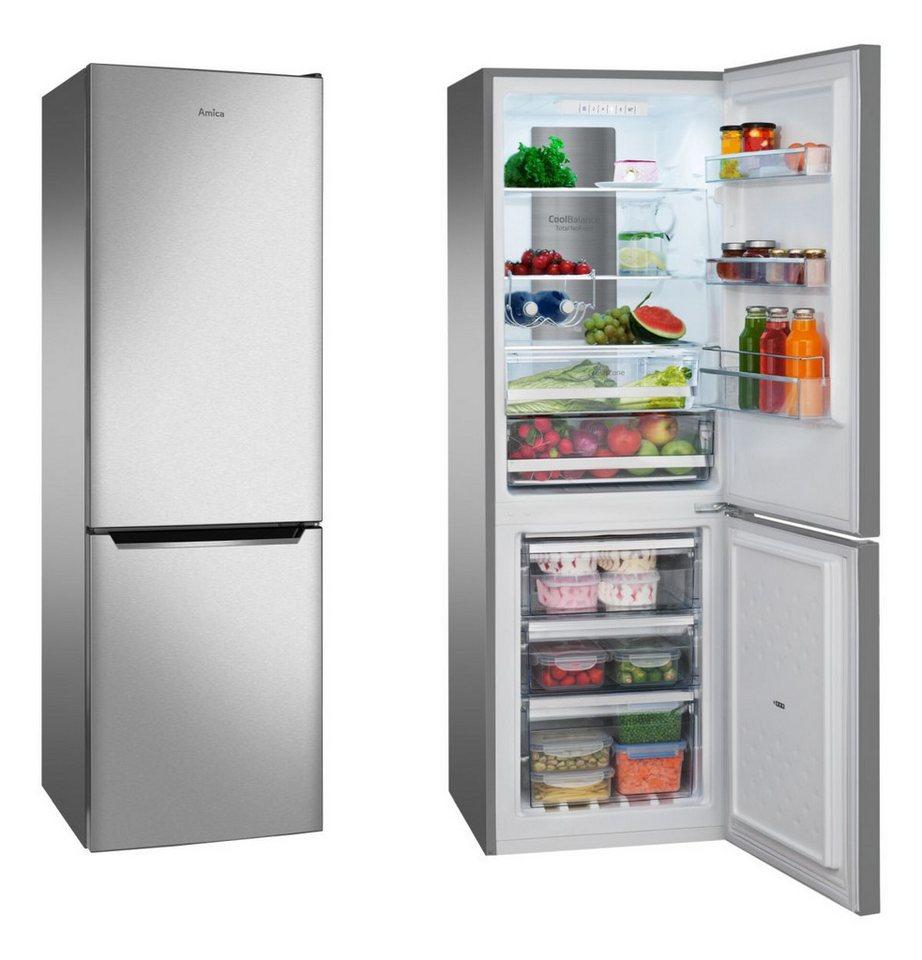 Amica Kühl-/Gefrierkombination KGCN 387 145 E, 171,0 cm hoch, 54 cm breit, NoFrost, Tür-offen-Alarm, FreshZone: 0°- 3°C Schublade