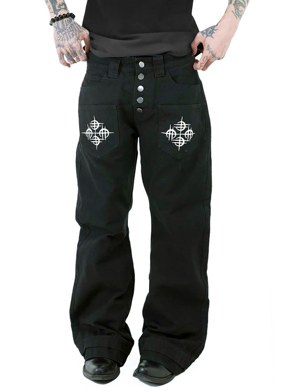 Retro Y2K Embroidered Pants