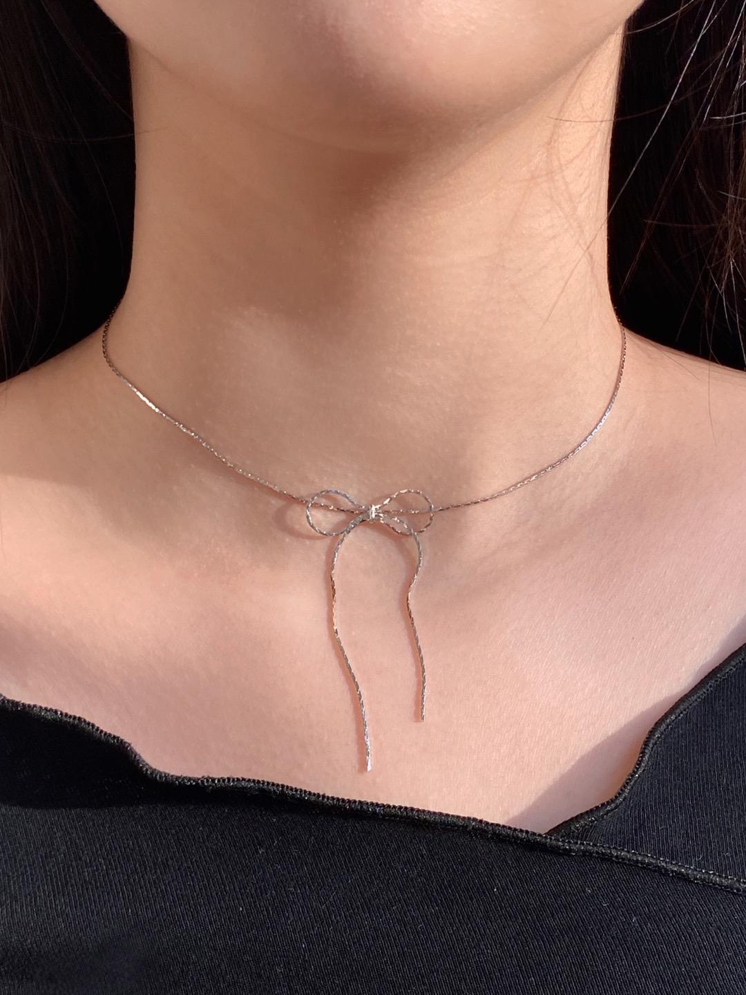 [아.퀘 단독진행제품] Sketchy ribbon necklace