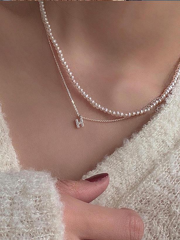 cubic initial necklace