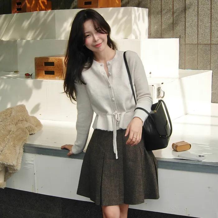 [은현 착용] [3rd] FRILL BUTTON KNIT CARDIGAN_3COLOR