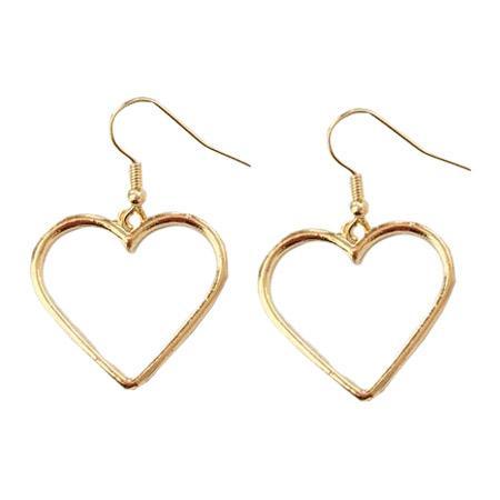 Metallic Vintage Heart Earrings