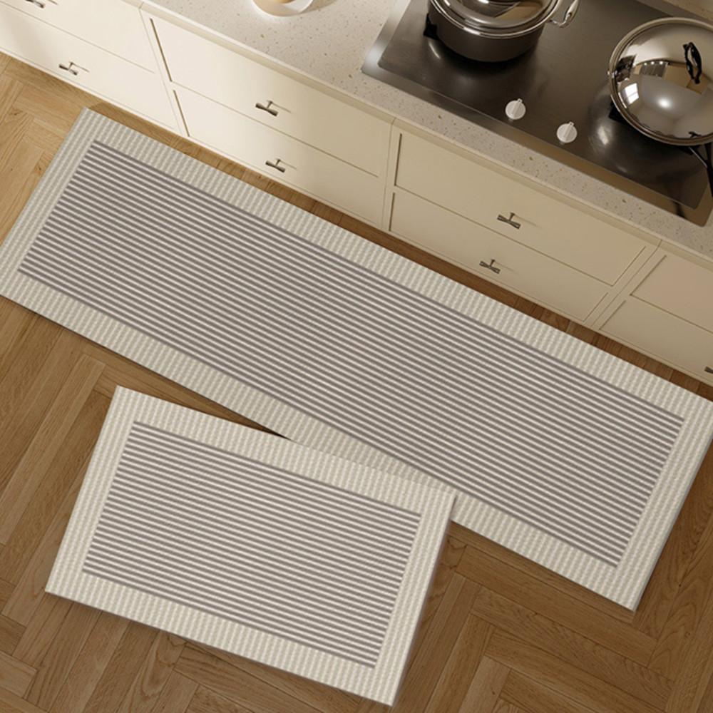 (M+L) 패턴 빨아쓰는 소프트 규조토 주방매트 2종세트