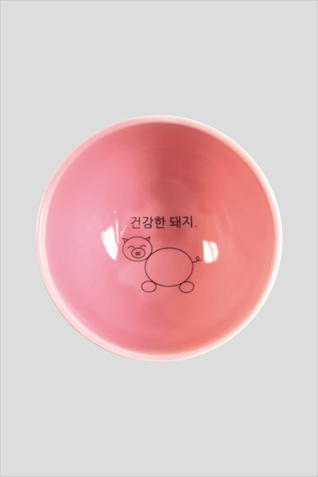 건강한 돼지. 밥그릇