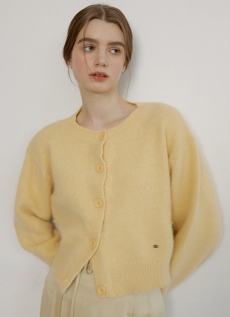 AT ANGORA CARDIGAN LEMON