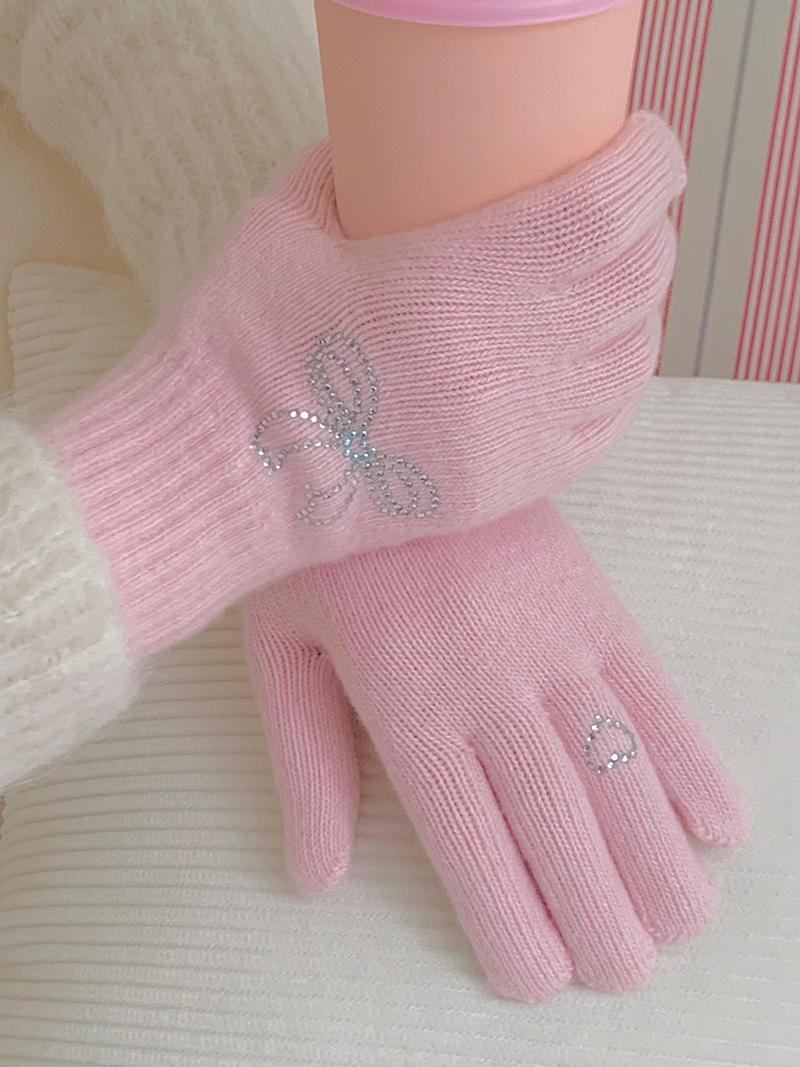 soft ribbon gloves