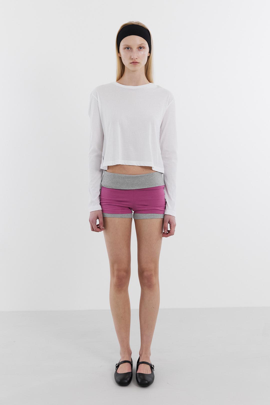 FOLDOVER SHORTS / PINK