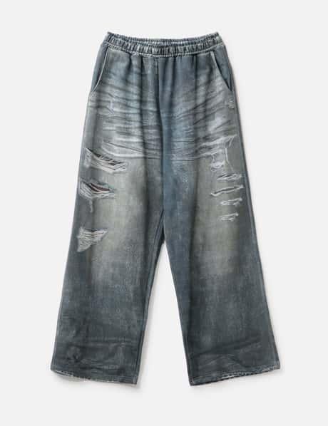 Denim Printed Sweatpants
