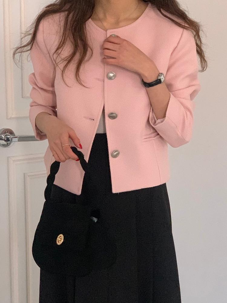 핑크트위드자켓 민트 트위드 자켓