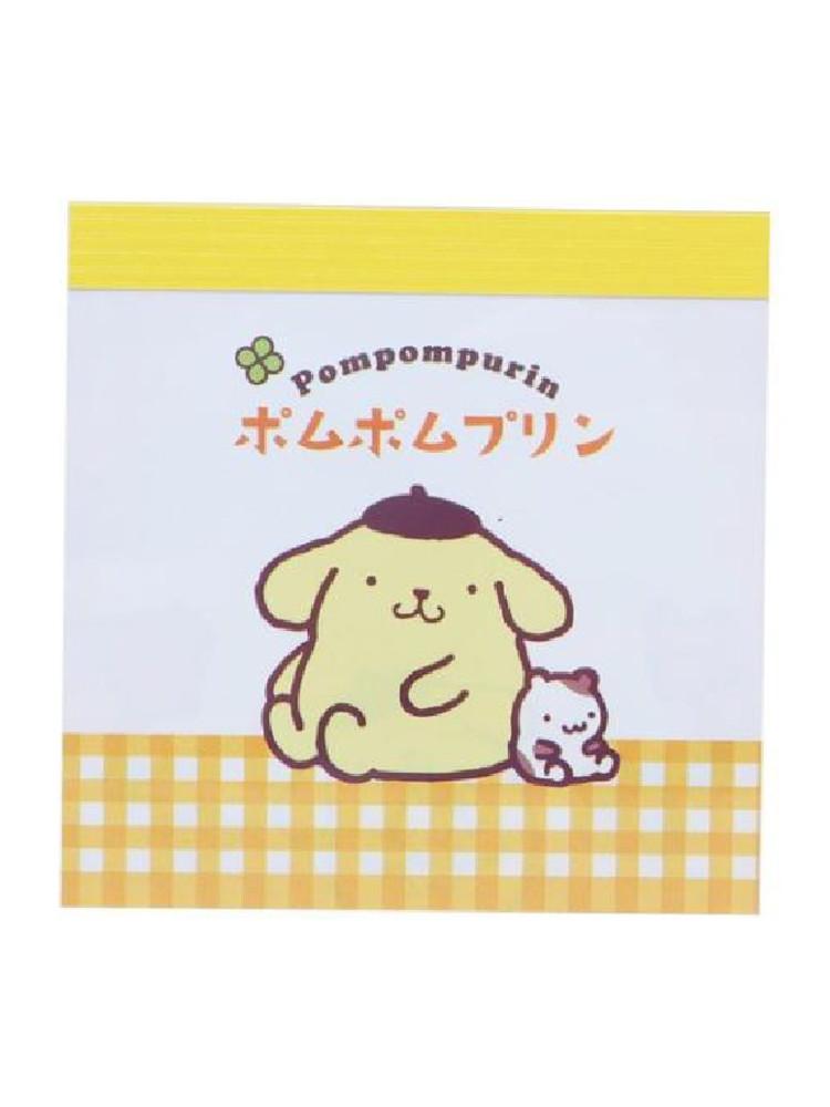 [일본 직수입] 폼폼푸린 체크 스퀘어 미니 떡메모지(80매입) 다꾸