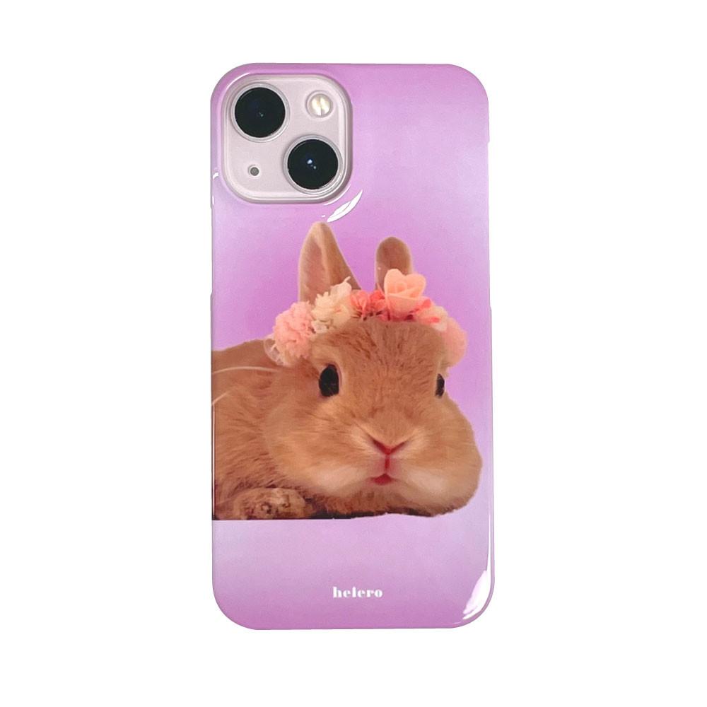 헤이로 PinkBunny 토끼 아이폰14 갤럭시 유광 하드 제작케이스