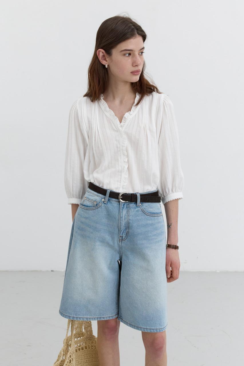 [EXCLUSIVE] JANE FRILL BLOUSE WHITE