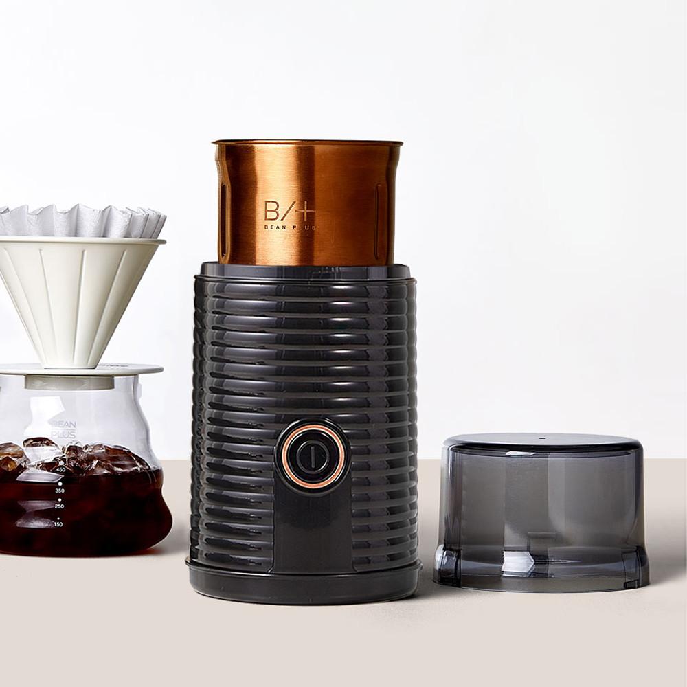 빈플러스 전동 커피 그라인더 자동 홈카페 원두 그라인더 가정용 원두분쇄기
