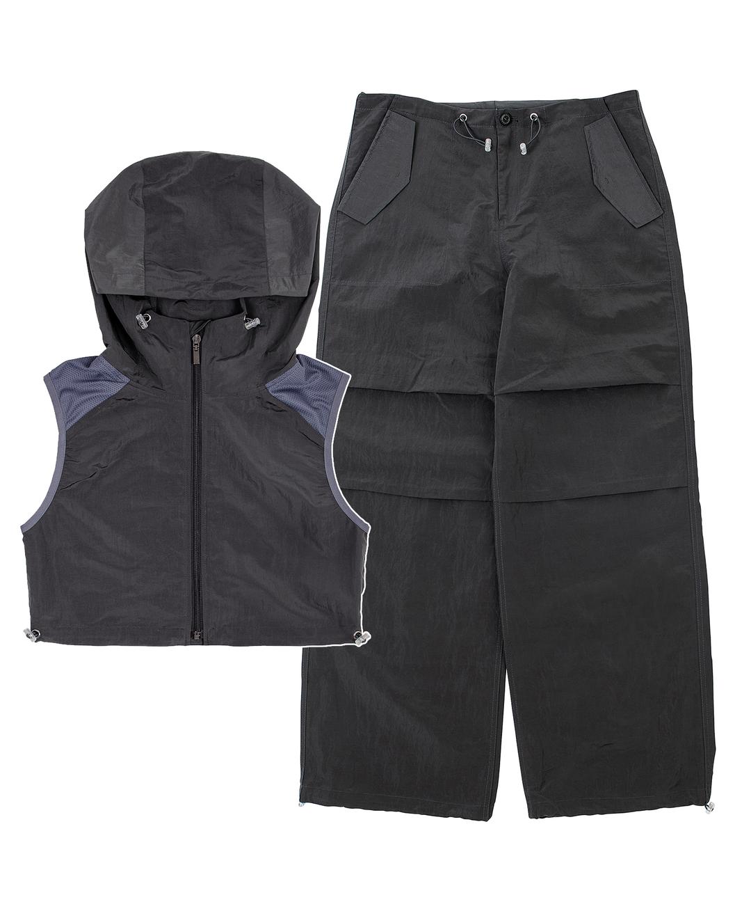 GLOSSY NYLON PARACHUTE SET-UP [CHARCOAL]