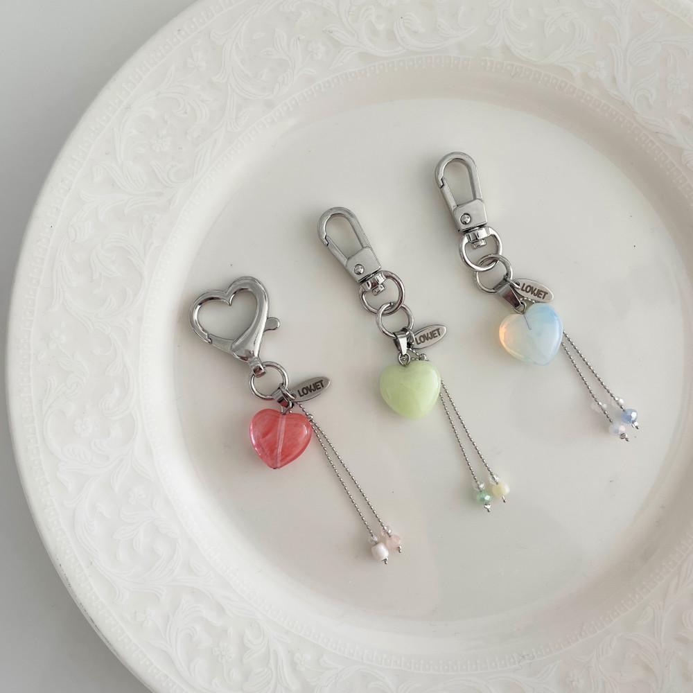 하트 열매 볼체인 비즈키링