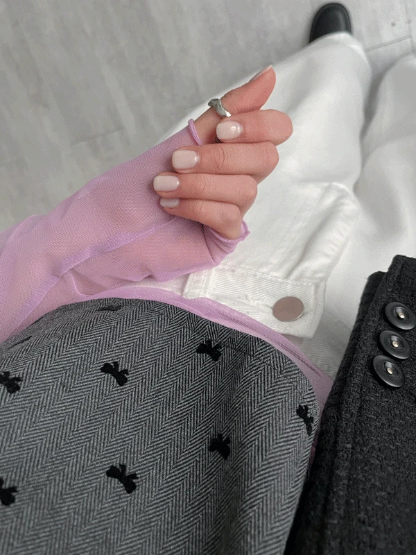 시스루 셔링 레이어드 폴라 티셔츠 (5C)