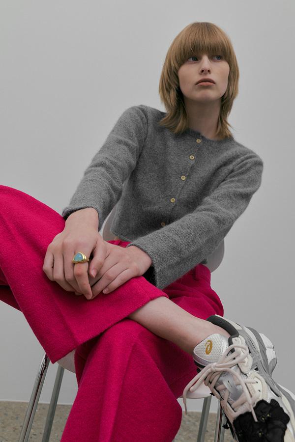 raccoon mini cardigan_gray