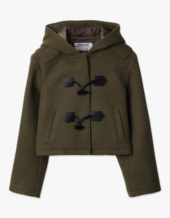 Short Duffle Coat  - Grass Olive