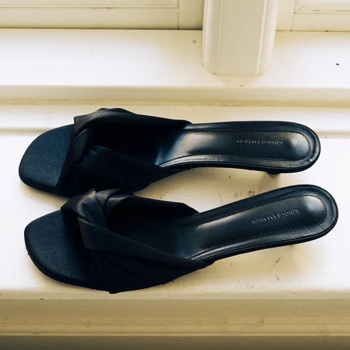 Luva Satin Sandal Black