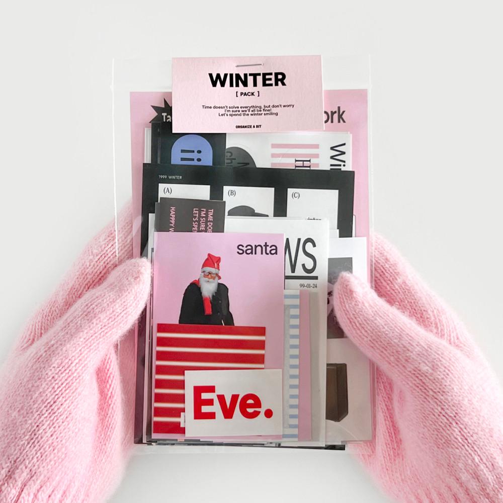 winter pack 윈터팩 겨울팩 겨울 크리스마스 윈터 산타 다꾸 스티커 스티커팩
