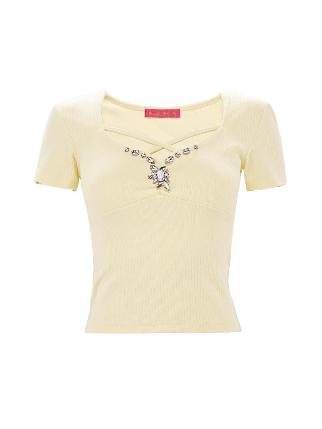 Princessa jewel top (yellow)