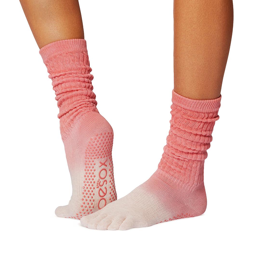 ToeSox Grip F/T Slouch Hot Coral Ombre
