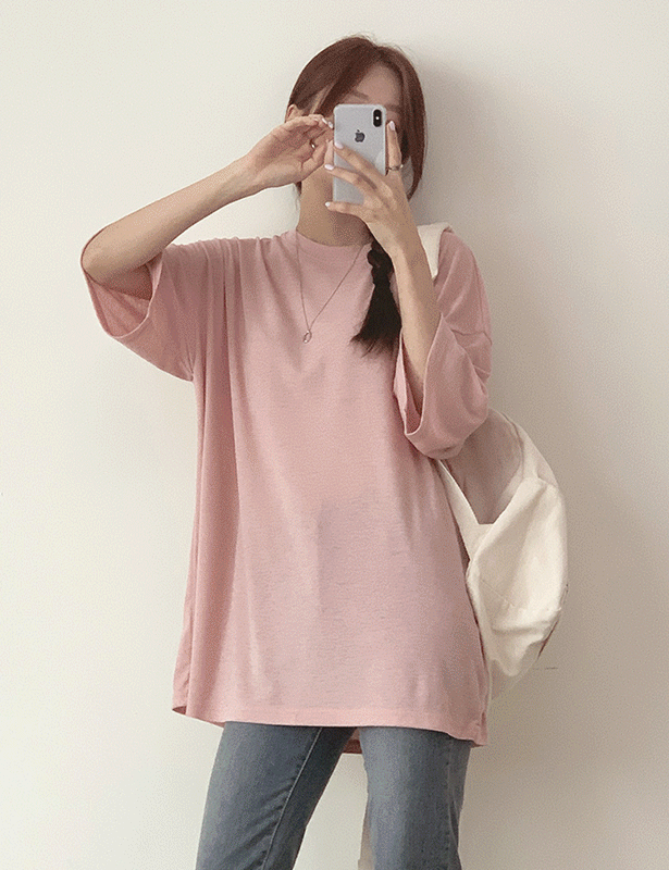 [❤️스판/포인트컬러😍] 린넨 소재 반팔티는 흔하지만, 핏까지 완벽한 티셔츠!