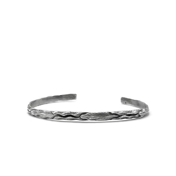 Vintage Foliate Patterned 925silver cuff Bracelet