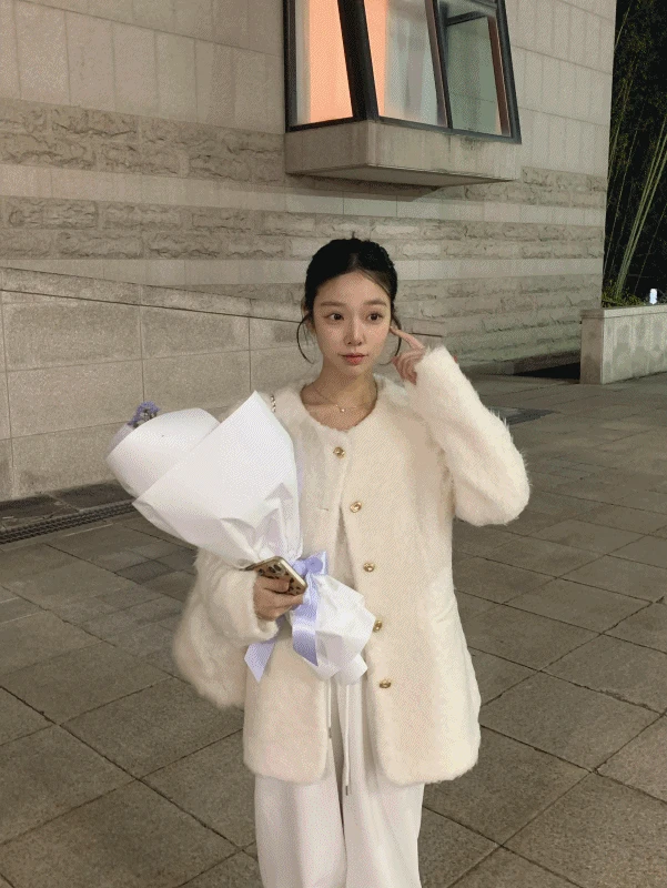 [ 울 70% 연말룩❄ ] 라인 부클 자켓